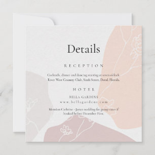 Invitation Mariage Détails Fleur Abstrait