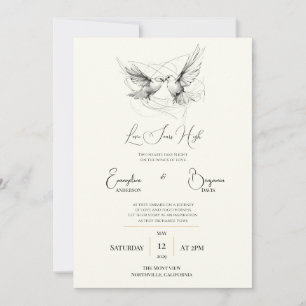 Invitation Mariage d'étalonnage minimal de l'amour
