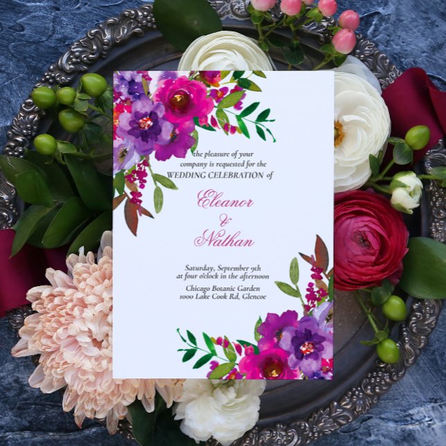 Invitation Mariage d'été aux couleurs chic (Créateur téléchargé)