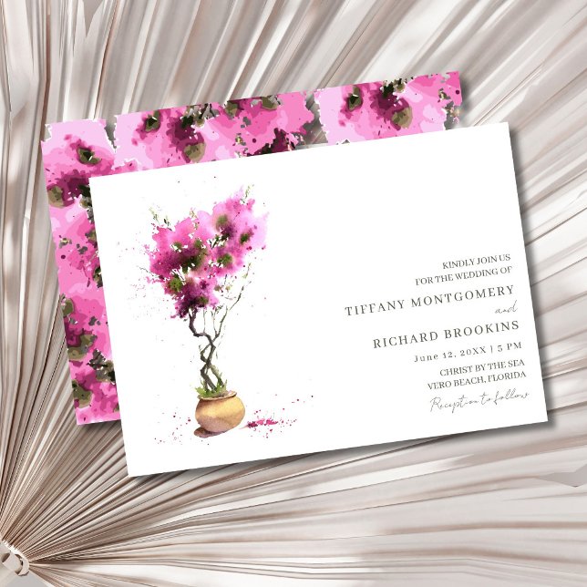 Invitation Mariage d'été de destination côtière (Coastal Summer Destination Wedding Invitation)
