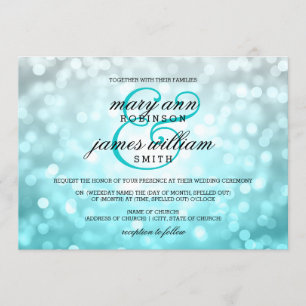 Invitation Mariage d'été de la plage Ombre Bokeh