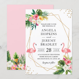 Invitations Faire Part Flamant Rose Zazzle Fr