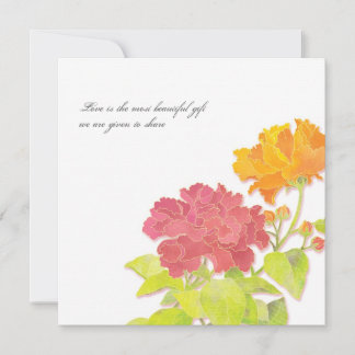 Invitation Mariage d'été élégant Peony Garden