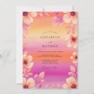 Invitation Mariage d'été époustouflant magenta