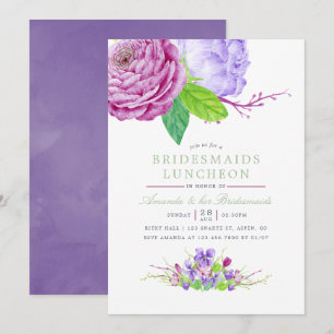 Invitation Mariage d'été floral aquarelle
