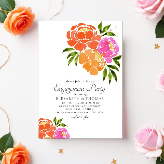 Invitation Mariage d'été Floral rose clair (Créateur téléchargé)
