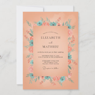 Invitation Mariage d'été lumineux aux abricots