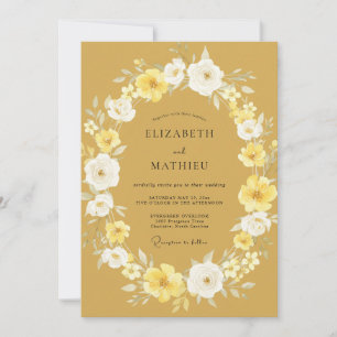 Invitation Mariage d'été vibrant ocre