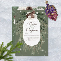 Mariage d'étincelle d'hiver Rustique Green Pine
