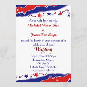 Invitation Mariage d'étoiles et de bandes