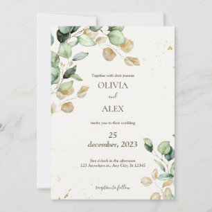 Invitation Mariage d'eucalyptus