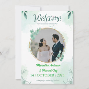 Invitation Mariage d'eucalyptus vert personnalisé