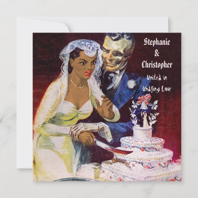 Invitation Mariage d'Halloween Horror (Devant)