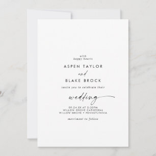 Invitation Mariage d'hébergement moderne en couple Décontract