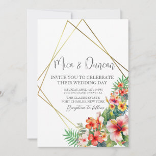 Invitation Mariage d'Hibiscus tropical