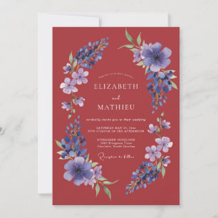 Invitation Mariage d'hiver atmosphérique Marsala
