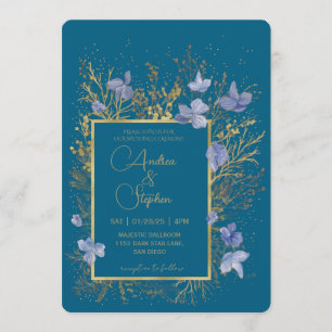 Invitation Mariage d'hiver au feuillage hivernal élégant