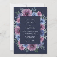 Mariage d'hiver bleu marine luisant