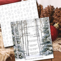 Mariage d'hiver Bouleau blanc Flammes de neige Pin