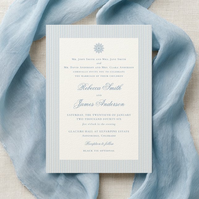 Invitation Mariage d'hiver classique classique classique (Créateur téléchargé)