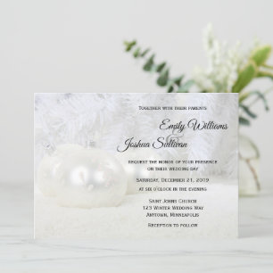 Invitation Mariage d'hiver de Noël blanc