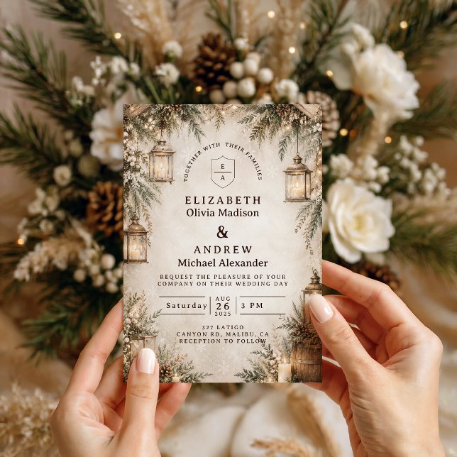 Invitation Mariage d'hiver élégant (Créateur téléchargé)