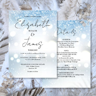 Invitation Mariage d'hiver élégant et tout compris