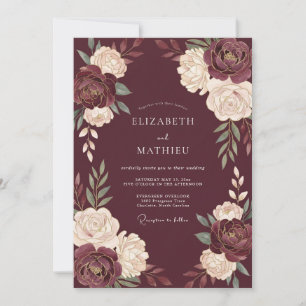 Invitation Mariage d'hiver en Bourgogne