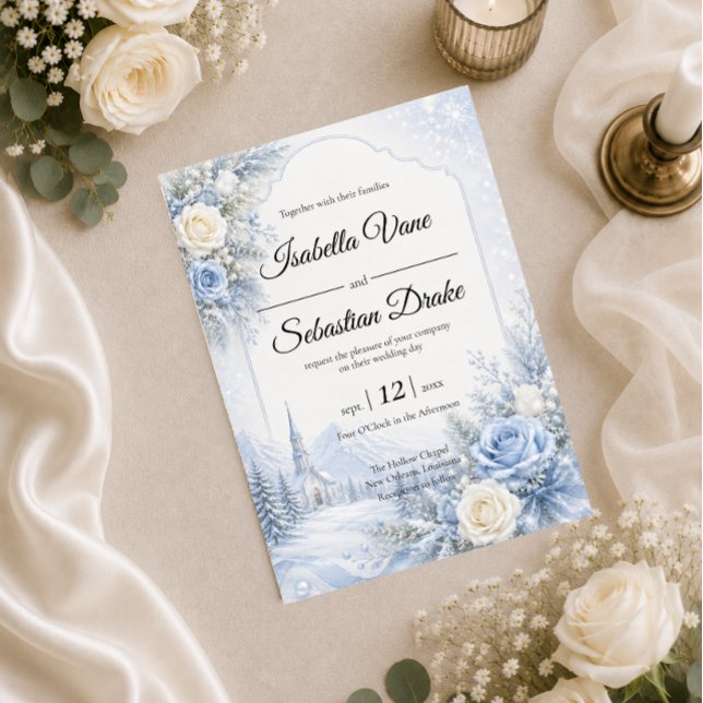 Invitation Mariage d'hiver enchanté (Créateur téléchargé)