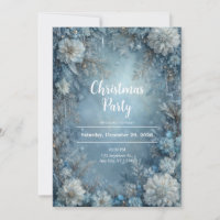 Mariage d'hiver glaçons floraux bleu givré blanc
