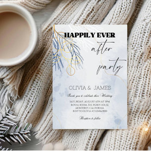 Invitation Mariage d'hiver heureux à tout jamais - Romance en
