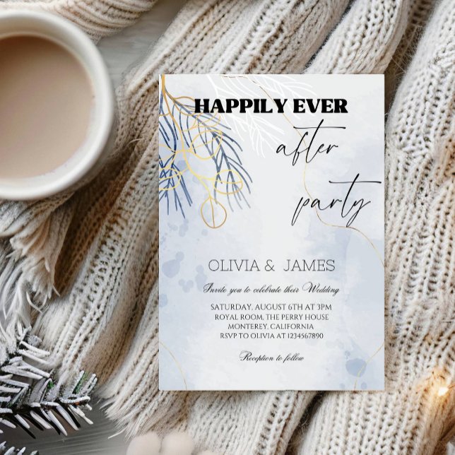 Invitation Mariage d'hiver heureux à tout jamais - Romance en (Créateur téléchargé)
