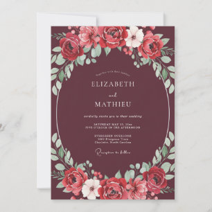 Invitation Mariage d'hiver intense en Bourgogne