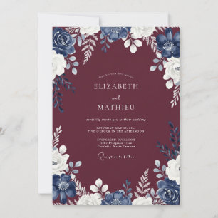 Invitation Mariage d'hiver prestigieux en Bourgogne