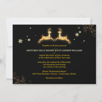 Invitation Mariage d'hiver romantique de Caribou