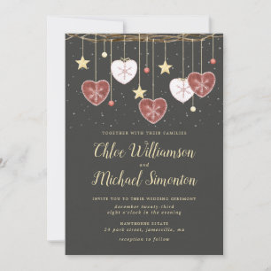 Invitation Mariage d'hiver rustique au coeur du pays