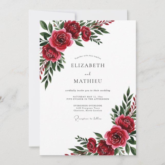 Invitation Mariage d'hiver scintillant bleu marine (Devant)