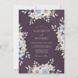 Invitation Mariage d'Hiver Sérénité au Plum
