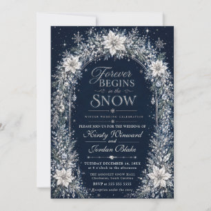 Invitation Mariage d'hiver sous la neige