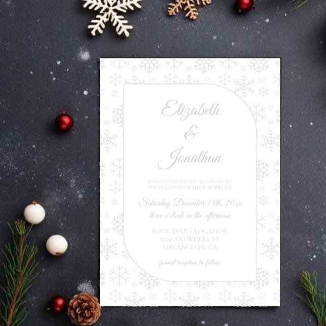 Invitation Mariage d'hiver sous la neige (Créateur téléchargé)