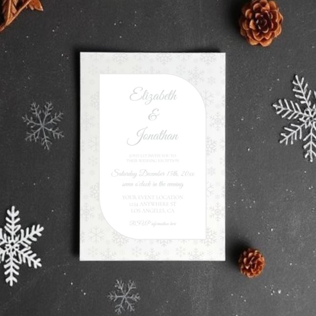 Invitation Mariage d'hiver sous la neige (Créateur téléchargé)