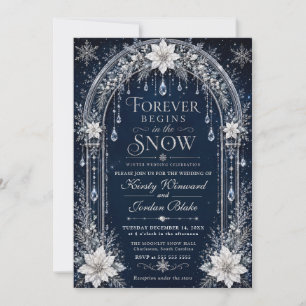 Invitation Mariage d'hiver sous une arche de neige