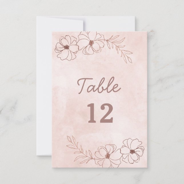 Invitation Mariage d'huile d'or rose et Rose (Devant)