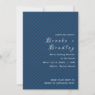 Invitation Mariage Diamant Bleu Vert