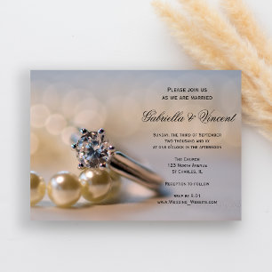 Invitation Mariage Diamond Ring et Pearl