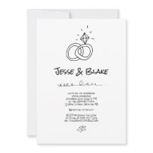 Mariage d'illustrations de Doodle en noir et blanc