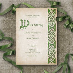 Invitation Mariage d'Imaginaire Celtic Viking<br><div class="desc">Douze moines se sont esclavés pendant quarante jours et quarante nuits pour produire ces invitations. C'est génial. Les pièces de coordination de cette suite médiévale de faire-part de mariage celtiques présentent des motifs celtiques avec calligraphie comme d'un texte médiéval éclairé. Parfait pour votre mariage de renaissance, mariage médiéval ou mariage...</div>