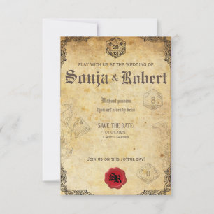 Invitation Mariage d'Imaginaire de jeu de rôle personnalisabl