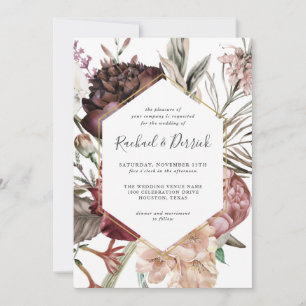 Invitation Mariage d'Imaginaires floraux Boho rustique
