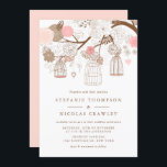 Invitation Mariage d'oiseaux à pendaison rose rousse<br><div class="desc">Célébrez votre histoire d'amour avec notre faire-part de mariage personnalisable en cage d'oiseaux avec des cages d'oiseaux délicates, des fleurs romantiques et des petits oiseaux sucrés. Ce faire-part de mariage romantique est parfait pour les mariages rustiques, vintages, de jardin ou de printemps et ajoute une touche d'élégance fantaisiste à votre...</div>